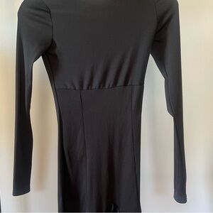 Black Long Sleeve Bodysuit with Stretchy Fit